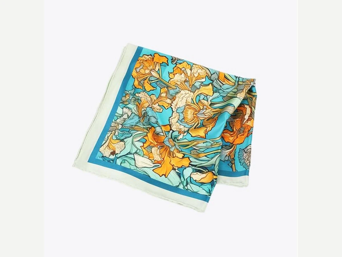 Custom printed silk scarf product